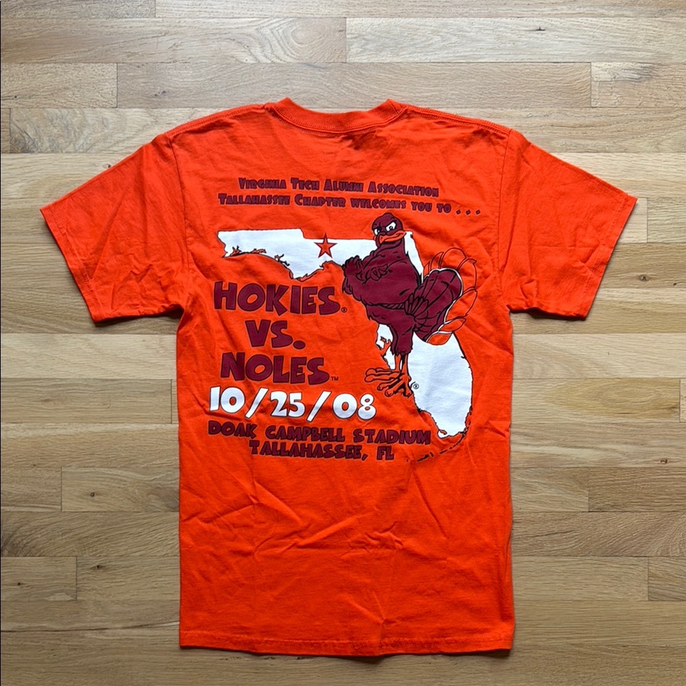 2008 Orange Virginia Tech graphic tee